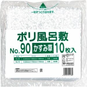 ポリ風呂敷 かすみ草 90角 10枚入 メール便可