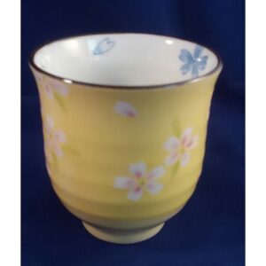 湯飲み　京桜 イエロー  美濃焼
