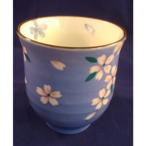 湯飲み　京桜 ブルー 美濃焼