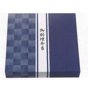 紙ボックス 一体型80-80仕出し弁当50個セット 藍染 業務用 ケーピープラテック 本体中仕切りBセット